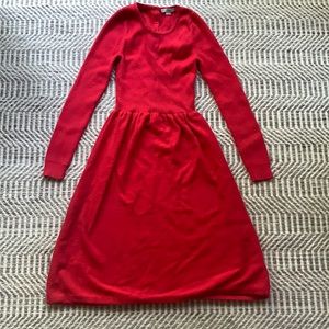 Boden red sweater dress